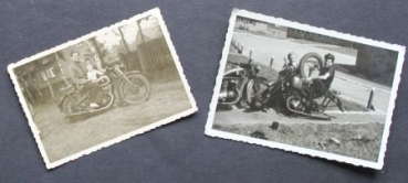 DKW Motorbikes 250 ccm and 350 ccm 1949 two original photos (9465)